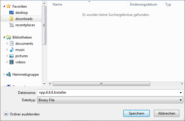 Den Dateipfad zum Speichern auswählen